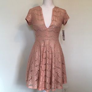 GB (Gianni Bini Juniors) Lace Fit&Flare Mini Dress